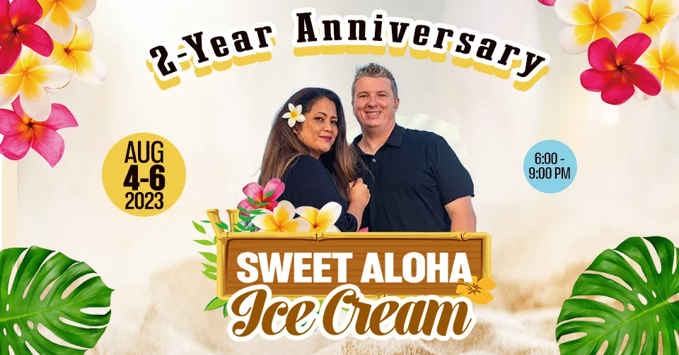Sweet Aloha 2-Year Anniversary banner