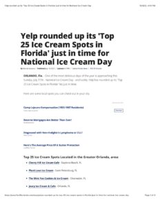 First page of the saved Fox 35 News Orlando article